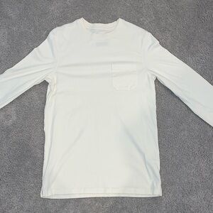 Light Yellow Long Sleeve Small Men’s Shirt with front Pocket